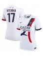 Paris Saint-Germain Vitinha #17 Vieraspaita Naisten 2024-25 Lyhythihainen